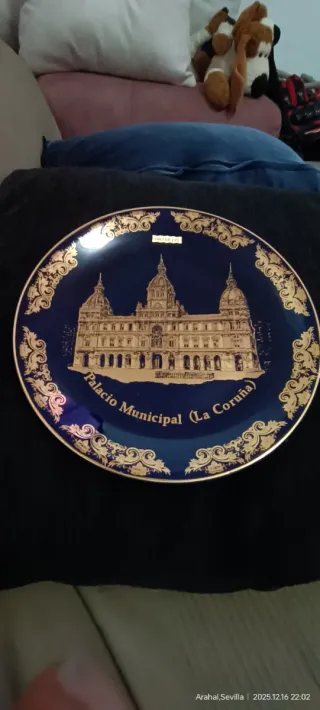 Plato Cerámica Oro de Ley Palacio Municipal