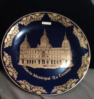 Plato Cerámica Oro de Ley Palacio Municipal