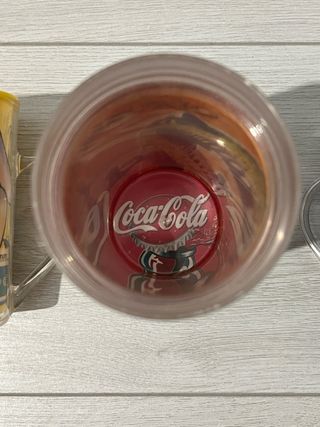 Pack 3 vasos ColaCao y Coca Cola