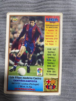Cromos Figo Fc Barcelona 96-97 y 97-98