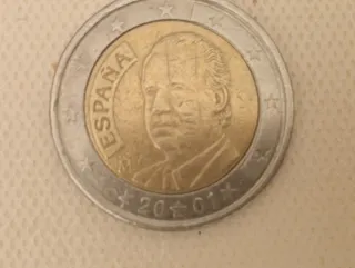 Moneda 2 Euros España Rey Juan Carlos I 2001