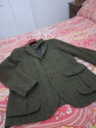 Americana Massimo Dutti Marrón/Verde