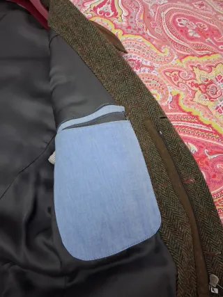 Americana Massimo Dutti Marrón/Verde