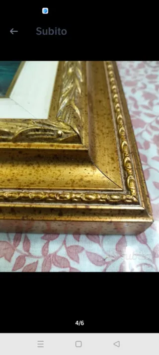 Quadro vintage mare con barche