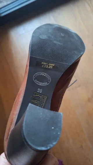 Francesine nuove con tacco in vera pelle