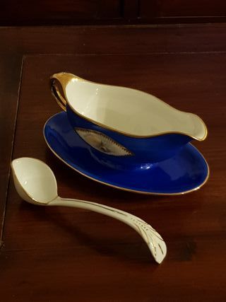 Salsiera KPM blu e oro