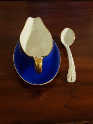 Salsiera KPM blu e oro