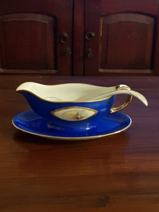 Salsiera KPM blu e oro