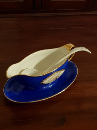 Salsiera KPM blu e oro