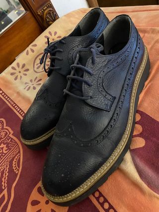Zapatos de piel azul talla 44