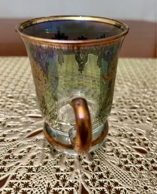 Bicchiere da tè/caffè in vetro iridescente