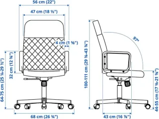 Silla giratoria IKEA Bomstad Negra