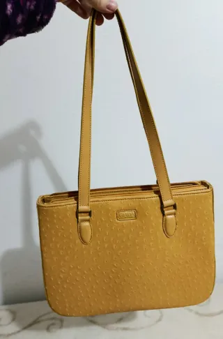Bolso Vintage Giada Camel Piel Texturizada