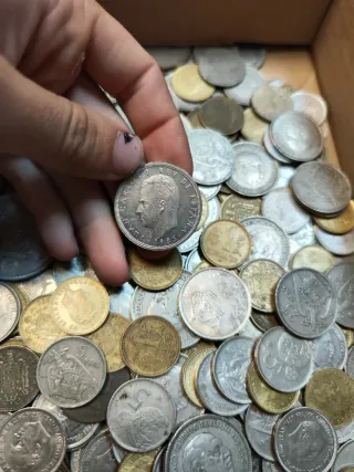 Lote 3kg Monedas Españolas Variadas