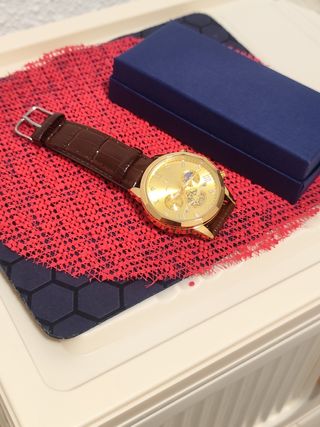 Reloj Poedagar Dorado y Marrón Hombre