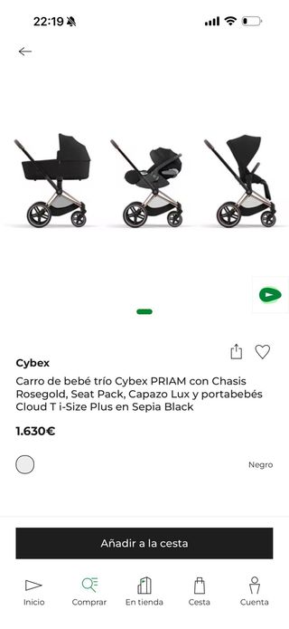 Trio Cybex Priam Carro Bebé