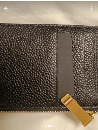 Thom Browne Portacarte Nero con Laccio