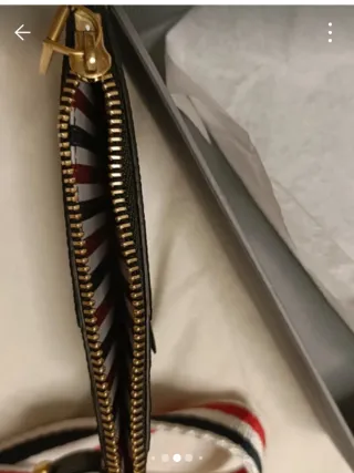 Thom Browne Portacarte Nero con Laccio