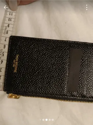 Thom Browne Portacarte Nero con Laccio