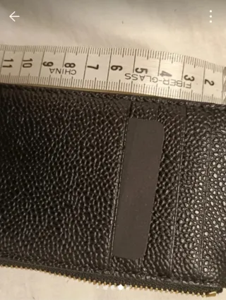 Thom Browne Portacarte Nero con Laccio