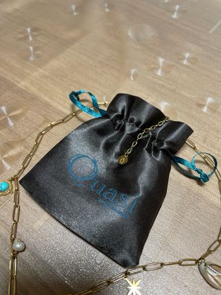 Collar OUI verano oro y turquesa