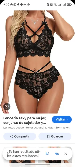 Conjunto Lenceria Sexy Mujer Negro