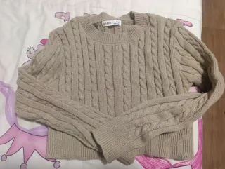 Jersey niña SHEIN trenzado beige