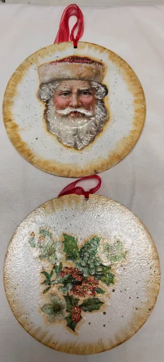 adornos Navideños de decoupage (Set de 6)