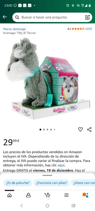Perrito peluche que anda