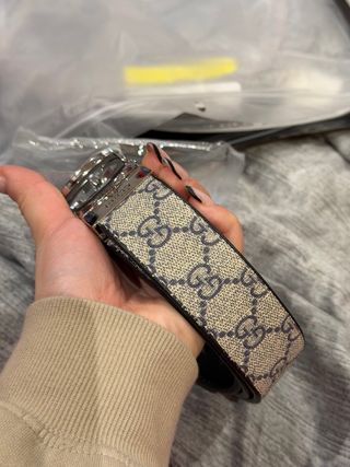 Cintura Gucci GG Marmont Beige Oro