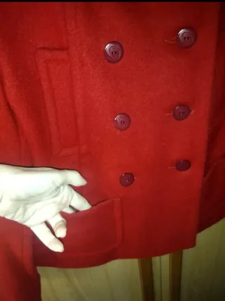 Chaqueta paño roja talla M