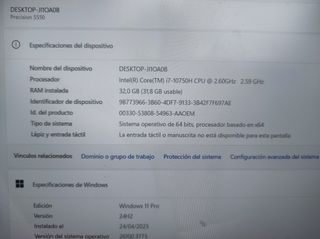 Portátil Dell Precision 5550 + Dell Dock WD19S