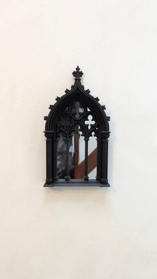 Espelho Gótico Arqueado Medieval Preto