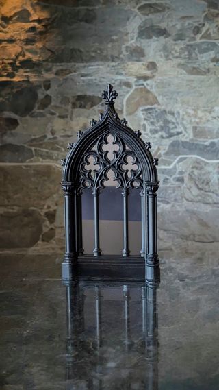 Espelho Gótico Arqueado Medieval Preto
