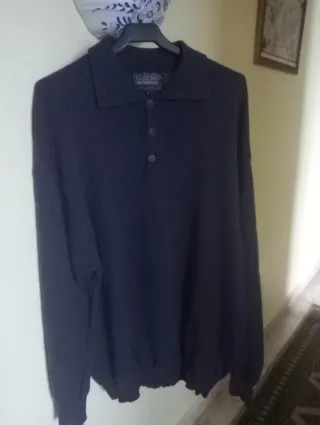 Jersey azul de manga larga