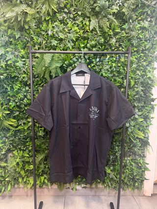 Camisa Amiri Negra Manga Corta