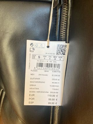 Cazadora chico negra