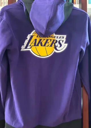 Chaqueta Lakers Nike Morada y Dorada