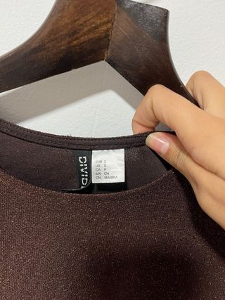 Vestido fiesta marrón S