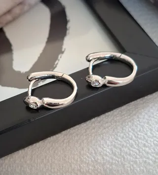 Pendientes de plata con circonita