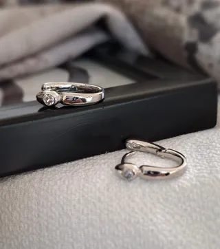 Pendientes de plata con circonita