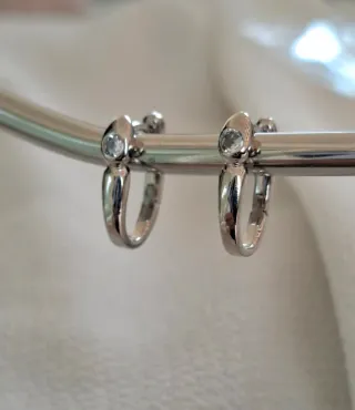 Pendientes de plata con circonita