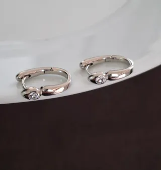 Pendientes de plata con circonita