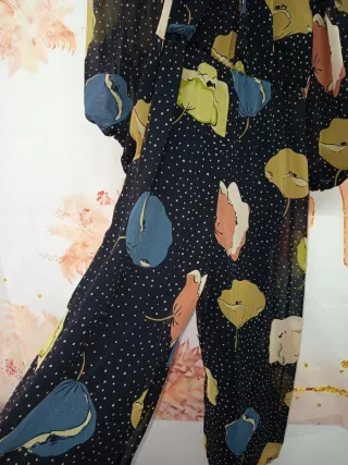 Mono Zara Estampado Flores Talla S