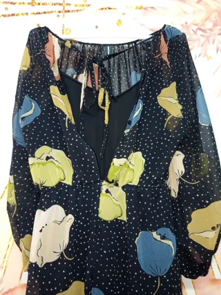 Mono Zara Estampado Flores Talla S