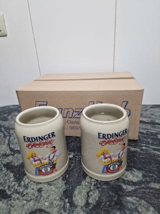 8 Bicchieri Erdinger Oktoberfest in Ceramica