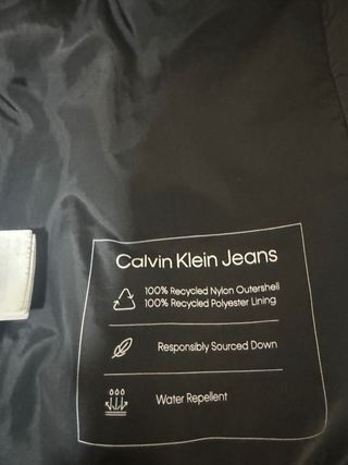 Abrigo acolchado Calvin Klein negro nuevo