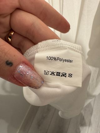 Vestido blanco largo encaje manga acampanada