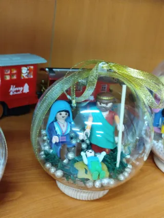 Bola Navidad Nacimiento Playmobil