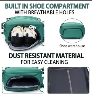 Mochila de viaje negra